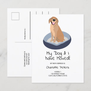Carte Postale Faire-part Drôle joli chien labrador en mouvement