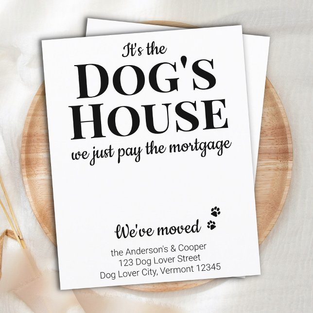 Carte Postale Faire-part Drôle Nous Avons Déménagé Chien Déménagement  (Créateur téléchargé)