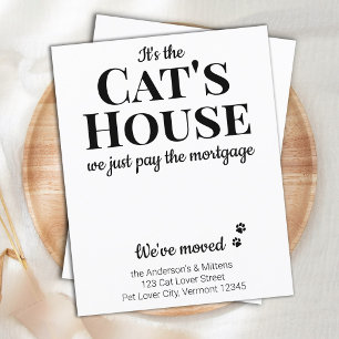 Carte Postale Faire-part Drole Nous avons déménagé Nouvelle adresse Chat An