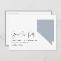 Dusty Blue Nevada State Map QR Code Enregistrer la