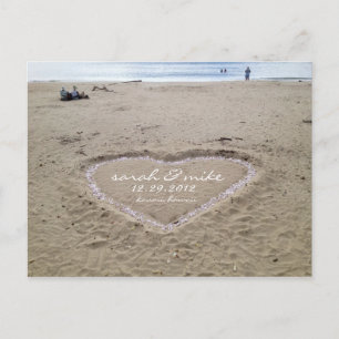 Carte Postale Faire-part Économies de mariage de plage de destination la