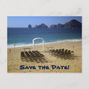 Carte Postale Faire-part Économies de mariage de plage de destination la