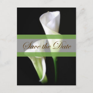 Carte Postale Faire-part Économies du zantedeschia 2 le mariage de date