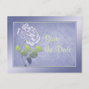 Carte Postale Faire-part Économies florales bleues et vertes de Heather