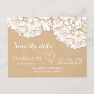 Carte Postale Faire-part Économies florales d'hortensias rustiques la date