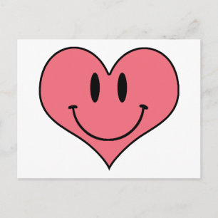 Carte Postale Faire-part Économies mignonnes de Smilie de coeur de bande