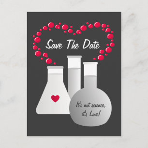 Carte Postale Faire-part Économies parfaites de chimie la date