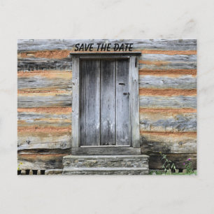 CARTE POSTALE FAIRE-PART ÉCONOMIES RUSTIQUES DE MAISON DE CABINE DE RONDIN