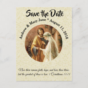 Carte Postale Faire-part ÉCONOMIES traditionnelles de catholique le mariage