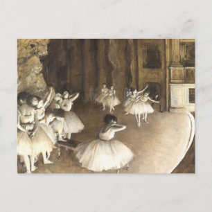 Carte Postale Faire-part Edgar Degas   Répétition de ballet   Nouvelle adre