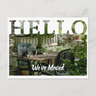 Carte Postale Faire-part Editable Bonjour voisin, Nouvelle adresse, intro