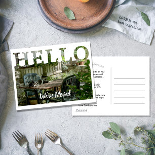 Carte Postale Faire-part Editable Bonjour voisin, Nouvelle adresse, intro