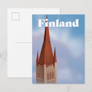 Carte Postale Faire-part Église de Finlande 