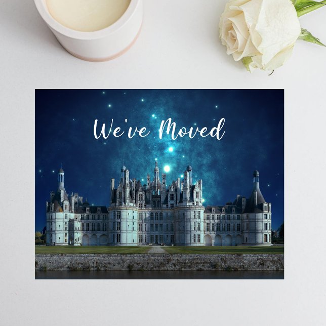 Carte Postale Faire-part Élégant Nous avons déménagé le nouveau château de  (Créateur téléchargé)