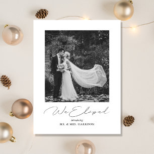 Carte Postale Faire-part Elopement en stylo/photo Mariage