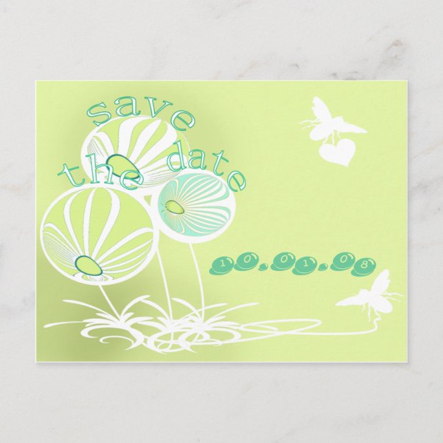 Carte Postale Faire-part Enregistrer La Date - - - - - (Devant)