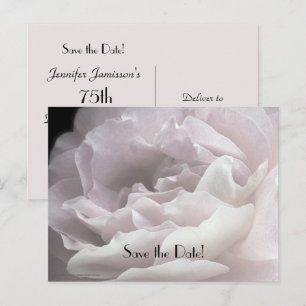 Carte Postale Faire-part Enregistrer la date 75e anniversaire Rose de fête 