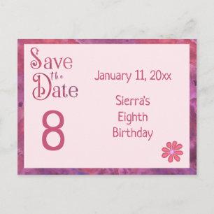 Carte Postale Faire-part Enregistrer la date 8ème anniversaire pour une fil