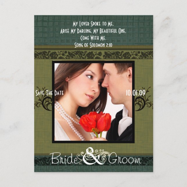 Carte Postale Faire-part Enregistrer la date avec votre photo (Devant)