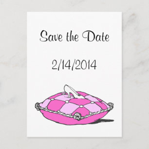 Carte Postale Faire-part Enregistrer la date Cinderella Slipper Fairytale A