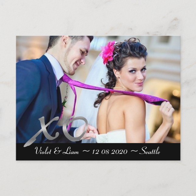 Carte Postale Faire-part Enregistrer la date de la XO Silver (Devant)