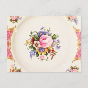 Carte Postale Faire-part Enregistrer la date English Rose Garden Party Thé
