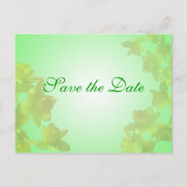 Carte Postale Faire-part enregistrer la date, fleurs de tulipe jaune