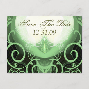 Carte Postale Faire-part Enregistrer La Date - Green Cala Lily