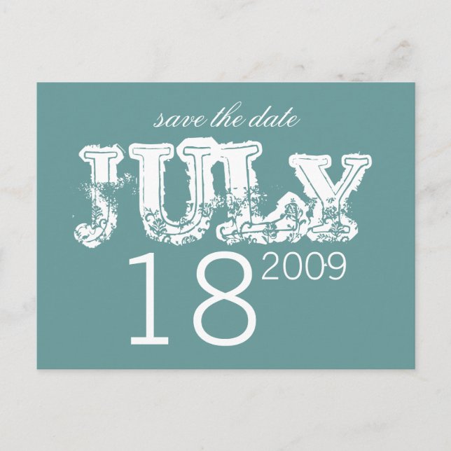 Carte Postale Faire-part Enregistrer la date - juillet - Customisé (Devant)