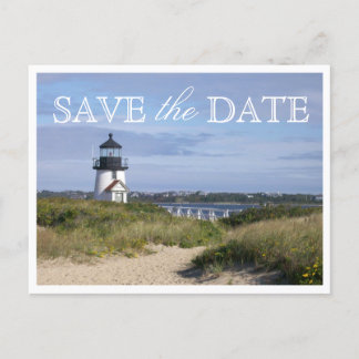 Carte Postale Faire-part Enregistrer la date Nantucket Mariage Brant Point