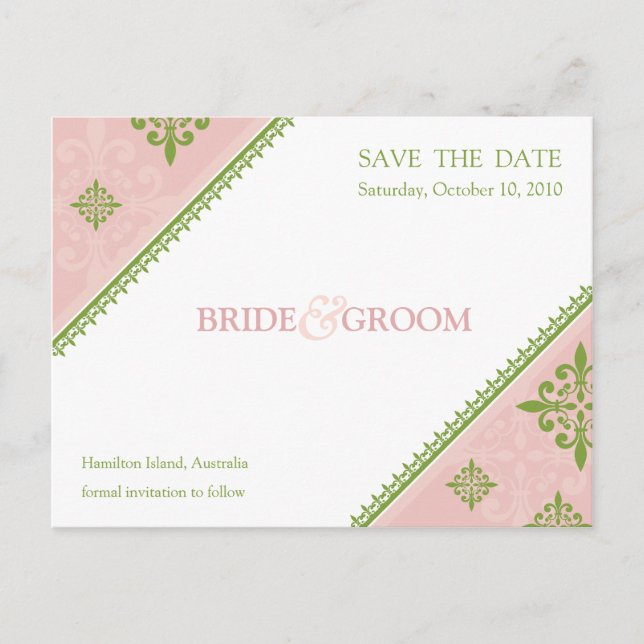 Carte Postale Faire-part ENREGISTRER LA DATE :: pente 10 (Devant)