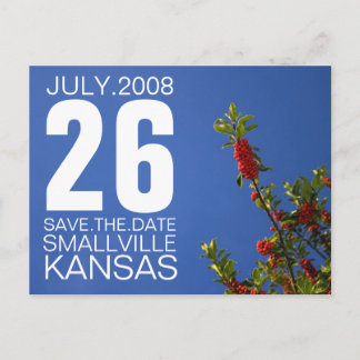 Carte Postale Faire-part Enregistrer la date personnalisable Berry