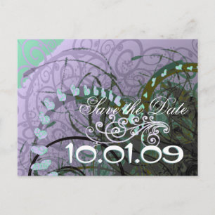 Carte Postale Faire-part Enregistrer La Date Sage Hearts -