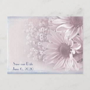 Carte Postale Faire-part Enregistrer le bouquet de marguerite mariage Date