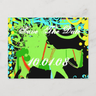 Carte Postale Faire-part Enregistrer le Grunge Date-Ouest