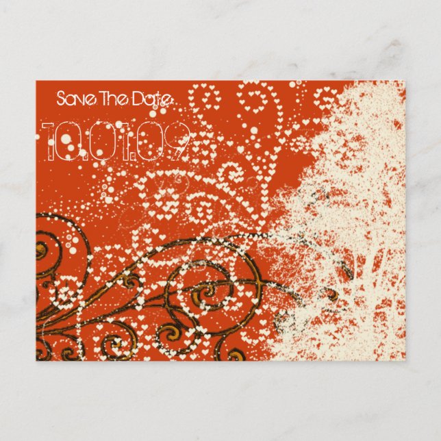 Carte Postale Faire-part Enregistrer les pointes de l'arbre des dates (Devant)