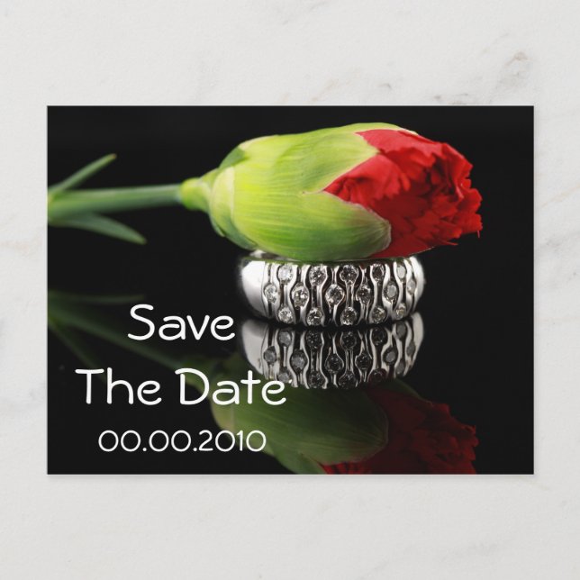 Carte Postale Faire-part Enregistrer l'événement Date et le Mariage (Devant)