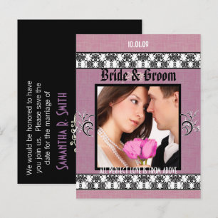 Carte Postale Faire-part Enregistrez la Date avec Votre Photo