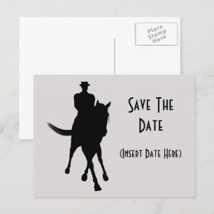 Carte Postale Faire-part Enregistrez la date Cheval de dressage