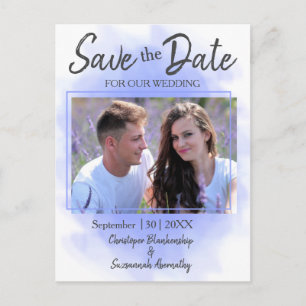 Carte Postale Faire-part Enregistrez la date de mariage personnalisée avec 