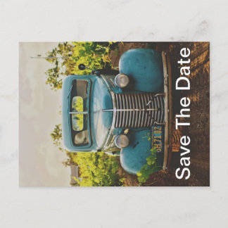 Carte Postale Faire-part Enregistrez la date pour un camion classique