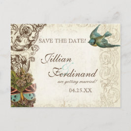 Carte Postale Faire-part Ensemble de mariage Botanica - Crème Beige