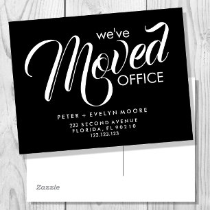 Carte Postale Faire-part entreprise de bureau élégant déménagé