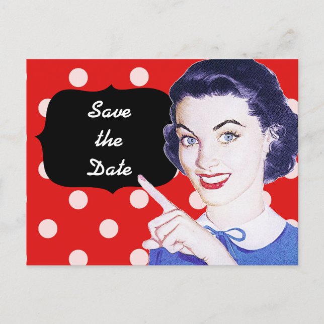 Carte Postale Faire-part Épinglez la date de 1950 femme (Devant)