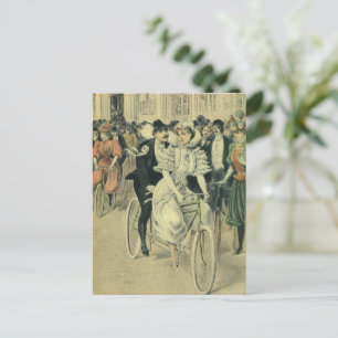 Carte Postale Faire-part Épouse et chambre de Mariage victorienne Enregistr