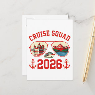 Carte Postale Faire-part Équipe de croisière Voyage en Suisse 2026