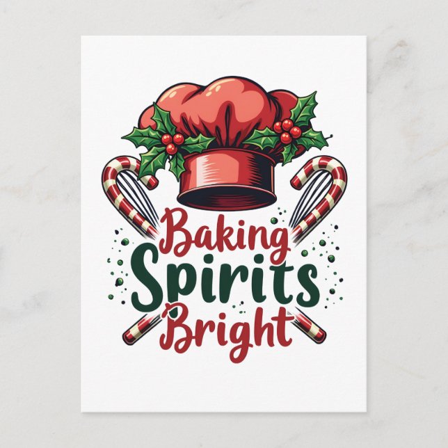 Carte Postale Faire-part Esprits de pâtisserie lumineux Drôle de pâtissier  (Devant)