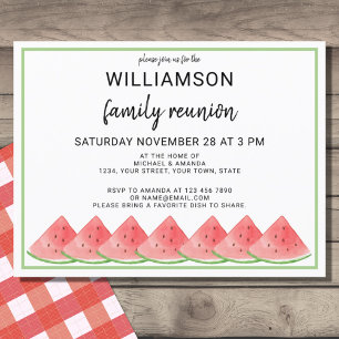 Carte Postale Faire-part Eté Watermelon Famille Réunion