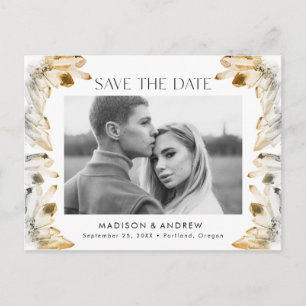 Carte Postale Faire-part Faire part de date de mariage à photo en cristal a