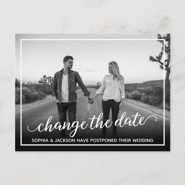 Carte Postale Faire-part Faire suivre la date de mariage (Devant)